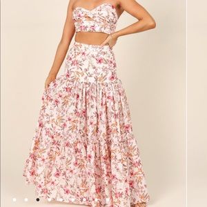 Petal & Pup Hydra Top & Maxi Skirt in White Floral